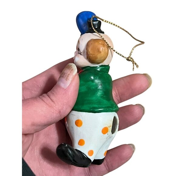 Vintage Retro Christmas Around The World Set Of 3 Circus Clown Ornaments Ceramic - Picture 15 of 16